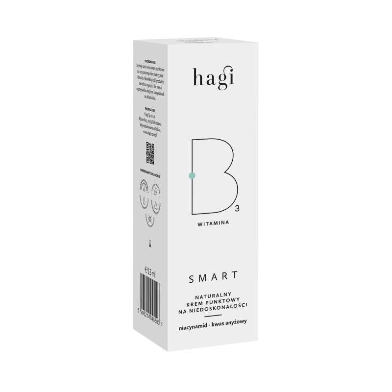 Hagi - Smart B - Naturalny Krem Punktowy Na Niedoskonałości z Niacynamidem - 15 ml