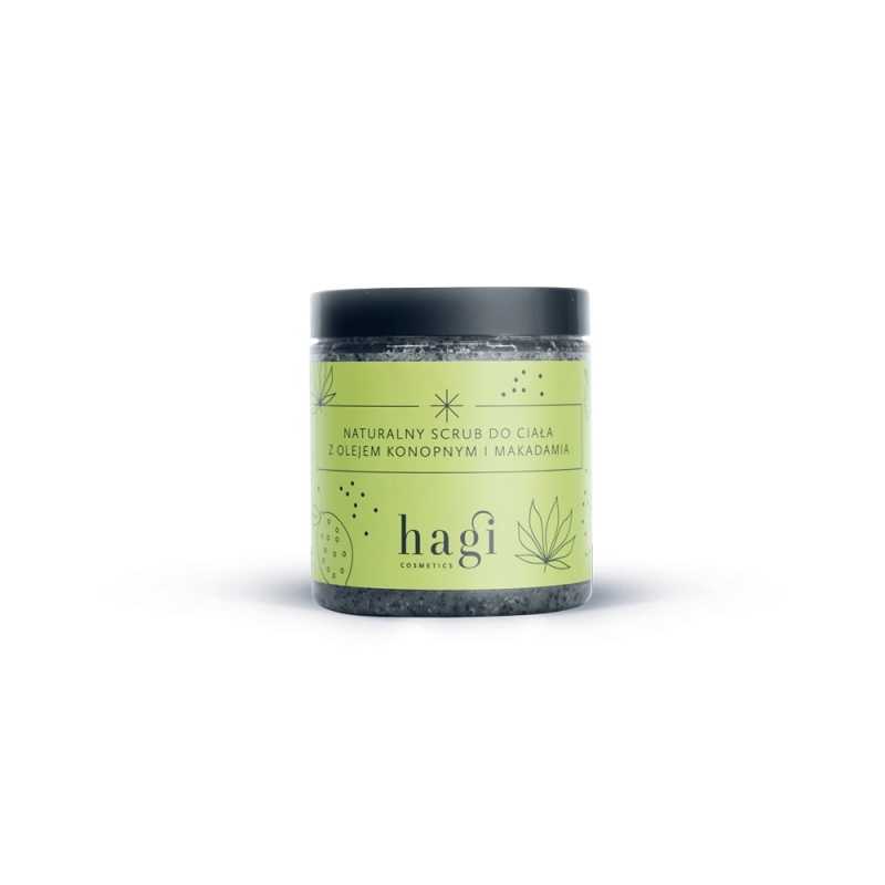 Hagi - Naturalny Chłodzący Scrub do Ciała z Olejem Konopnym i Makadamia - 280g