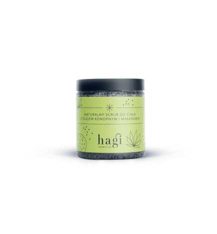 Hagi - Naturalny Chłodzący Scrub do Ciała z Olejem Konopnym i Makadamia - 280g