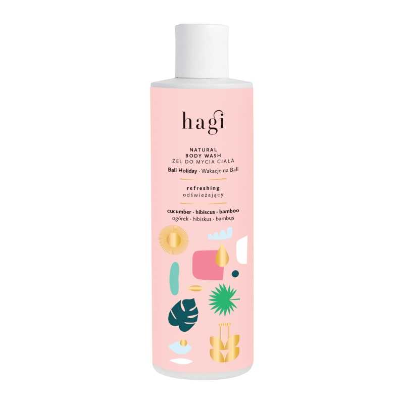 Hagi - Naturalny Żel do Mycia Ciała - Odświeżający - Wakacje na Bali - 300 ml