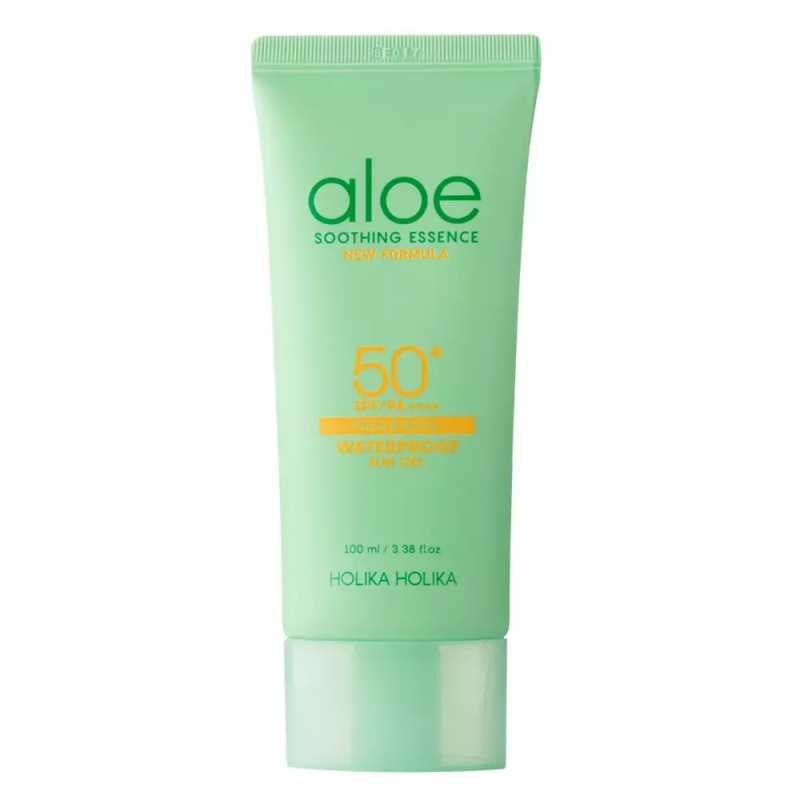 Holika Holika - Aloe Waterproof Sun Gel SPF50+/PA++++ - Aloesowy Łagodzący Krem z Filtrem Przeciwsłonecznym - 100ml