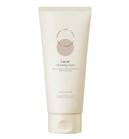 Missha - Creamy Latte Cleansing Foam Cacao - Pianka Myjąca z Masłem Kakaowym i Proteinami Mleka  - 172 ml