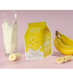 A'pieu - Milk One Pack Mask - Banana - Odżywcza Maska w Płachcie - 21g