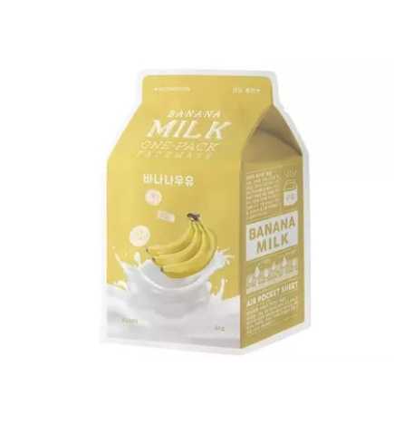 A'pieu - Milk One Pack Mask - Banana - Odżywcza Maska w Płachcie - 21g