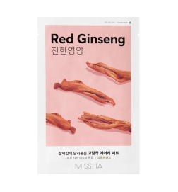 Missha - Airy Fit Sheet Mask - Red Ginseng - Odżywcza Maska w Płachcie  z Ekstraktem z Czerwonego Żeń-Szenia - 19g