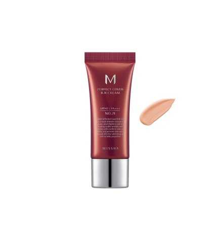 Missha - M Perfect Cover BB Cream SPF42/PA+++ - Kryjący Krem BB - No.21 Light Beige - 20ml