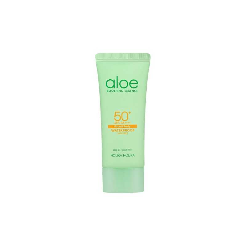 Holika Holika - Aloe Waterproof Sun Gel SPF50+/PA++++ - Aloesowy Łagodzący Krem z Filtrem Przeciwsłonecznym - 100ml