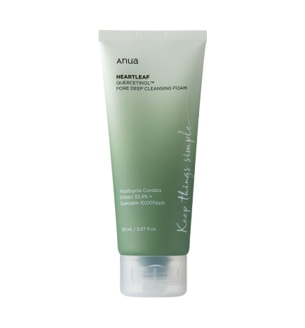 Anua - Heartleaf Quercetinol Pore Deep Cleansing Foam - Dogłębnie Oczyszczająca Pianka do Twarzy - 150ml