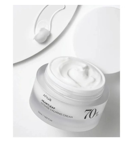 Anua - Heartleaf 70% Intense Calming Cream - Kojący Krem do Twarzy 50 ml