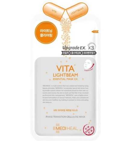 MEDIHEAL - Vita Lightbean Essential Mask - Maska w Płachcie Rozświetlająca - 25ml