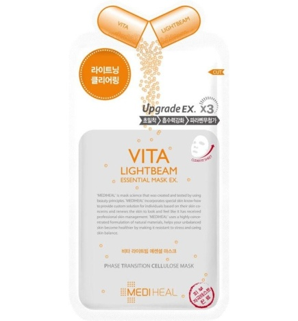 MEDIHEAL - Vita Lightbean Essential Mask - Maska w Płachcie Rozświetlająca - 25ml