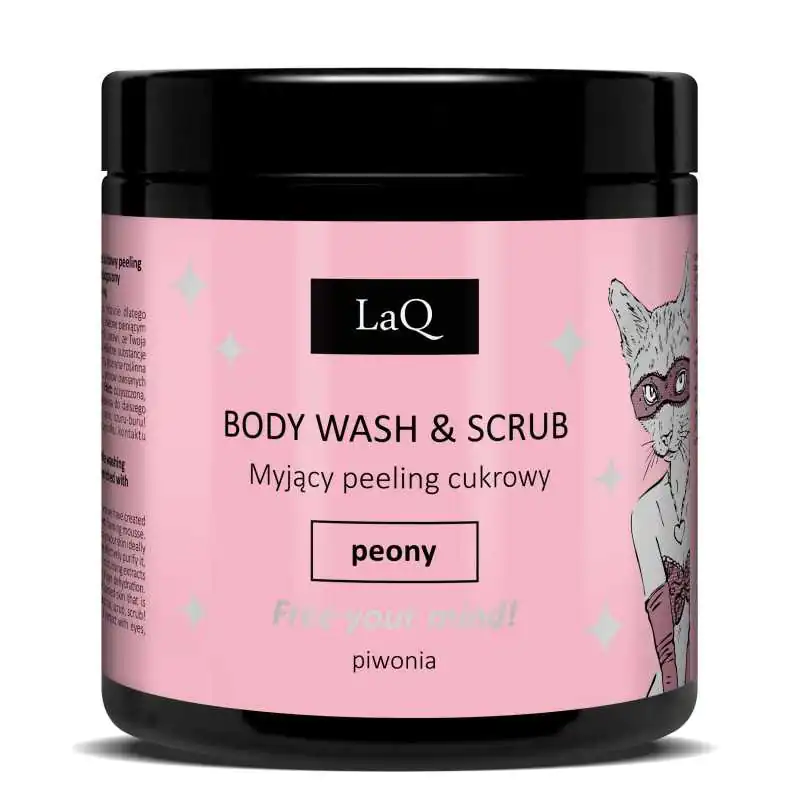 LaQ - Peeling Cukrowy Myjący - Piwonia - 220g