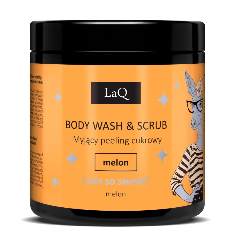 LaQ - Peeling Cukrowy Myjący - Melon - 220g