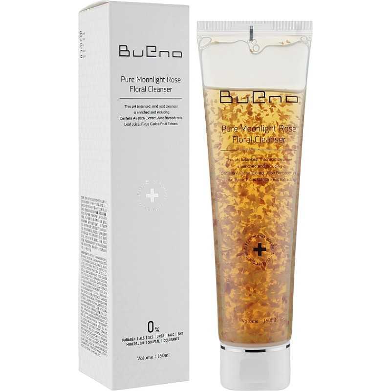 Bueno - Pure Moonlight Rose Floral Cleanser  - Żel do Mycia Twarzy z Drobinkami Płatków Róż - 150 ml