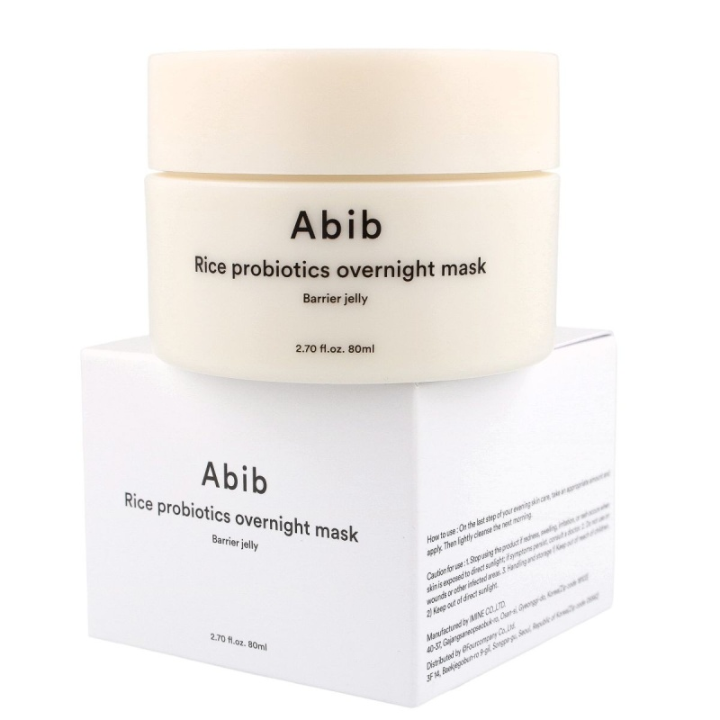 Abib - Rice Probiotics Overnight Mask Barrier Jelly - Maska na Noc z Probiotykami Ryżowymi - 80ml