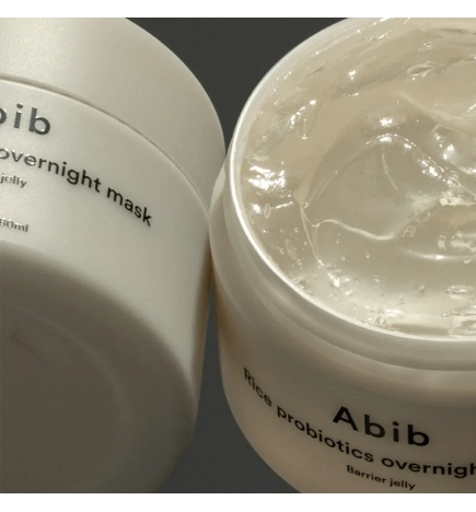 Abib - Rice Probiotics Overnight Mask Barrier Jelly - Maska na Noc z Probiotykami Ryżowymi - 80ml