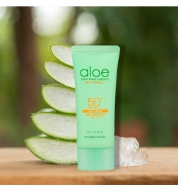 Holika Holika - Aloe Waterproof Sun Gel SPF50+/PA++++ - Aloesowy Łagodzący Krem z Filtrem Przeciwsłonecznym - 100ml